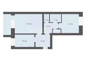 2-к квартира, вторичка, 51м2, 5/5 этаж