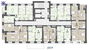 3-к квартира, строящийся дом, 92м2, 7/16 этаж