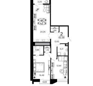 2-к квартира, вторичка, 80м2, 11/19 этаж