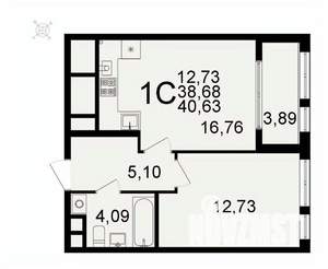 1-к квартира, вторичка, 41м2, 23/26 этаж