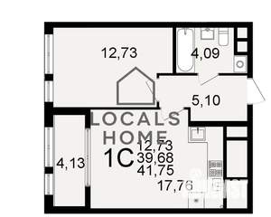 1-к квартира, вторичка, 42м2, 16/26 этаж