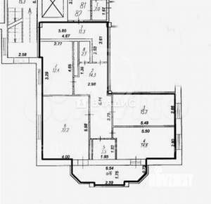 3-к квартира, вторичка, 96м2, 8/10 этаж