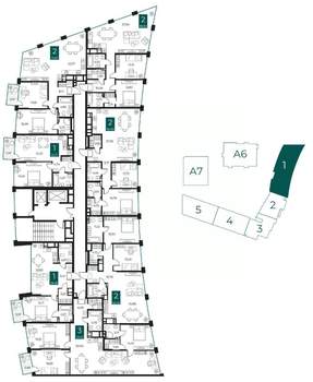 2-к квартира, вторичка, 89м2, 4/13 этаж