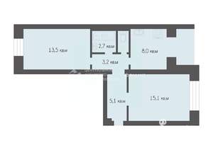 2-к квартира, вторичка, 49м2, 5/5 этаж