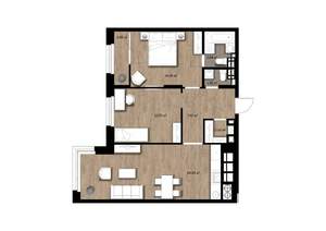 2-к квартира, вторичка, 69м2, 14/16 этаж