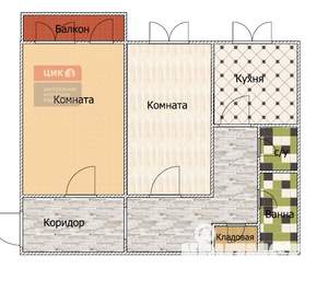 2-к квартира, вторичка, 66м2, 5/5 этаж