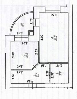 1-к квартира, вторичка, 51м2, 5/10 этаж