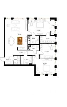 3-к квартира, вторичка, 136м2, 3/9 этаж