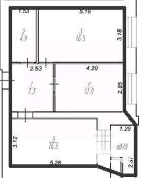 2-к квартира, вторичка, 57м2, 14/15 этаж