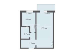 1-к квартира, вторичка, 30м2, 4/5 этаж