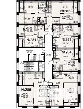 3-к квартира, вторичка, 88м2, 2/25 этаж