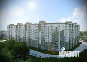 1-к квартира, строящийся дом, 40м2, 9/10 этаж