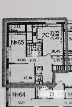 2-к квартира, вторичка, 65м2, 8/27 этаж