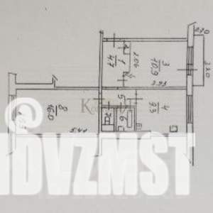 2-к квартира, вторичка, 47м2, 4/5 этаж