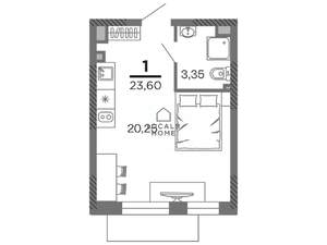 Студия квартира, вторичка, 24м2, 10/25 этаж