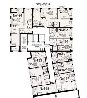 2-к квартира, вторичка, 74м2, 19/25 этаж