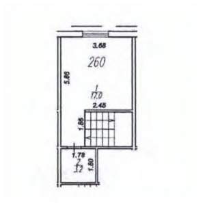 1-к квартира, вторичка, 41м2, 5/5 этаж