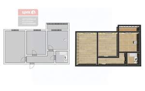 2-к квартира, вторичка, 57м2, 3/14 этаж
