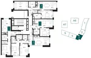 2-к квартира, вторичка, 85м2, 4/14 этаж