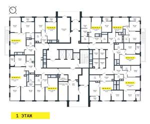 2-к квартира, строящийся дом, 55м2, 1/25 этаж