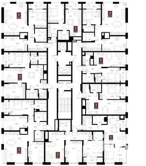 2-к квартира, вторичка, 69м2, 7/15 этаж