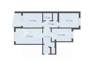 3-к квартира, вторичка, 66м2, 1/6 этаж