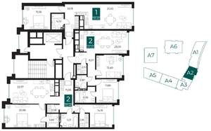 2-к квартира, вторичка, 82м2, 8/13 этаж