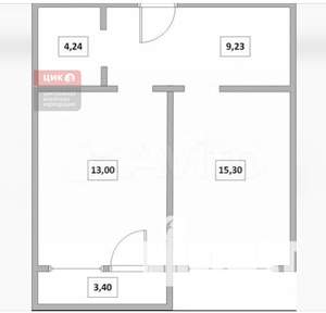1-к квартира, вторичка, 45м2, 9/14 этаж