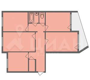 4-к квартира, вторичка, 86м2, 1/9 этаж