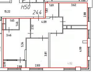 3-к квартира, вторичка, 78м2, 18/25 этаж