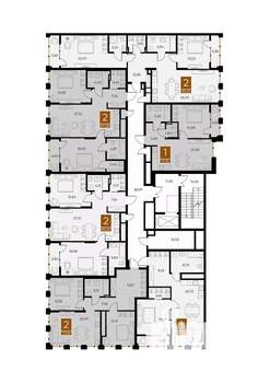 2-к квартира, вторичка, 72м2, 6/8 этаж