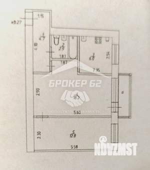2-к квартира, вторичка, 45м2, 3/4 этаж