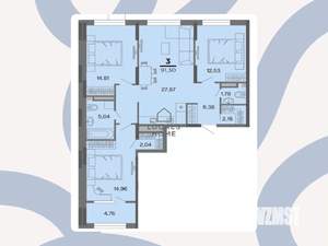 3-к квартира, вторичка, 91м2, 16/22 этаж