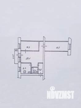 3-к квартира, вторичка, 59м2, 2/5 этаж
