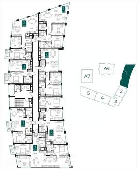 2-к квартира, вторичка, 83м2, 11/14 этаж