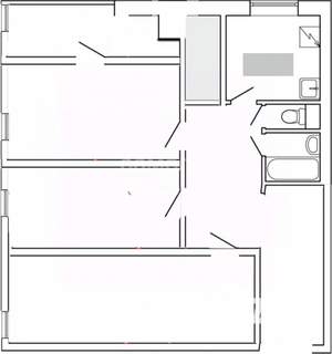 4-к квартира, вторичка, 62м2, 1/2 этаж