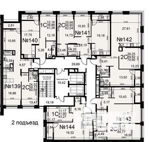 2-к квартира, вторичка, 69м2, 2/25 этаж