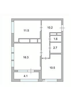 2-к квартира, вторичка, 53м2, 18/25 этаж