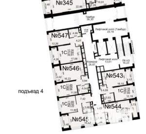 1-к квартира, вторичка, 38м2, 1/25 этаж