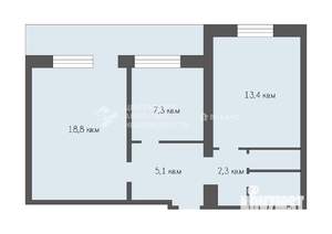 2-к квартира, вторичка, 50м2, 2/9 этаж