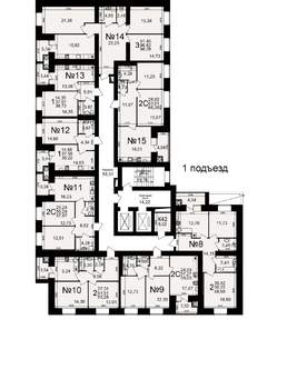 2-к квартира, вторичка, 66м2, 2/15 этаж