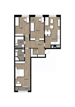 3-к квартира, вторичка, 104м2, 2/16 этаж