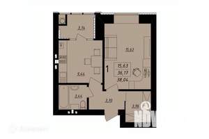 1-к квартира, вторичка, 39м2, 7/8 этаж