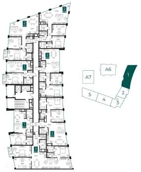 3-к квартира, вторичка, 121м2, 7/14 этаж