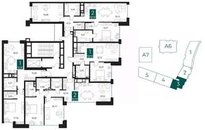 2-к квартира, вторичка, 85м2, 6/13 этаж