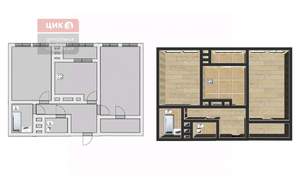 2-к квартира, вторичка, 60м2, 17/25 этаж