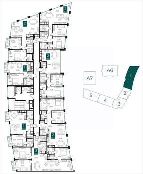 1-к квартира, вторичка, 67м2, 10/13 этаж
