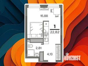 1-к квартира, вторичка, 23м2, 15/26 этаж