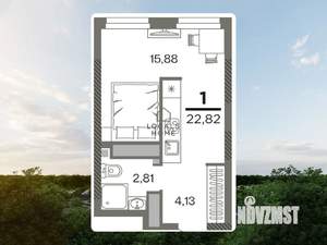1-к квартира, вторичка, 23м2, 2/26 этаж