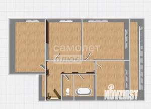 3-к квартира, вторичка, 72м2, 6/10 этаж